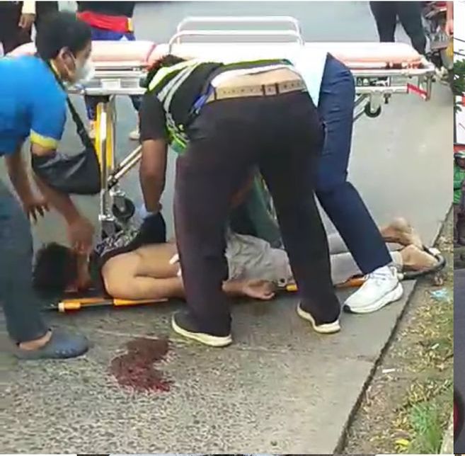 Polsek Cileungsi Cek TKP, Adanya Orang Tergeletak di Pinggir Jalan