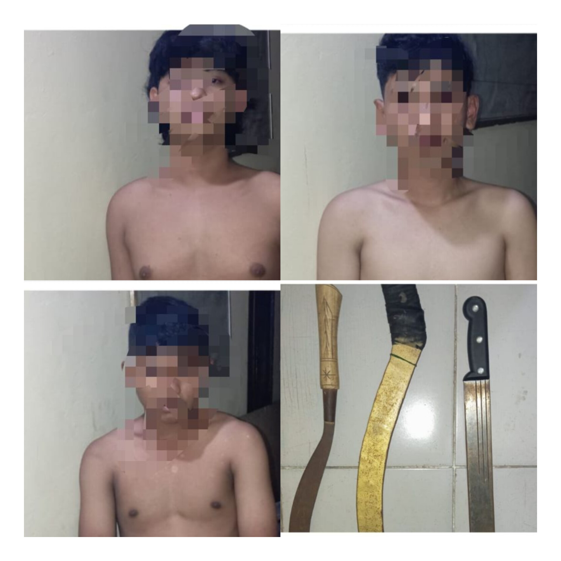Polsek Dramaga Amankan 3 Orang Diduga Gangster