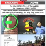 Pelaku Pembacokan Ketua DPD GMOCT Aceh Belum Ditangkap, Polisi Nagan Raya Diduga Lamban dan Tutup Mata? Ketum GMOCT akan Laporkan ke Divpropam Mabes Polri