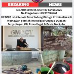 HEBOH! Istri Kepala Desa Sadeng Diduga Kriminalisasi 8 Wartawan Setelah Investigasi Ungkap Dugaan Penyulingan Oli, Emas Ilegal & Pesta Narkoba