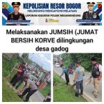 Bhabinkamtibmas Desa Gadog Giat Jumat bersih dan korve sekitaran desa gadog bersama Warga dan Berikan Himbauan Kamtibmas