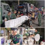 Prajurit Bekangdam Jaya Tak Kenal Lelah Sediakan Makanan bagi Korban Kebakaran Kemayoran